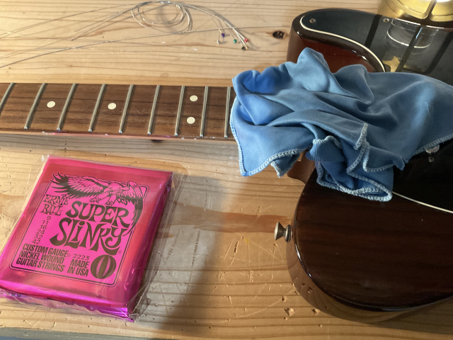ギター水拭き